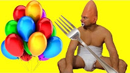 Amusing Baby vs BALLOONS w Spiderman Joker Maleficent Baby Elsa Ghost Anna Super