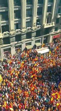 L'impressionnante manifestation contre l'indépendance catalane à Barcelone du 08/10/2017