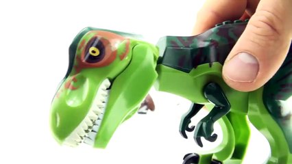 Green Tyrannosaurus Rex - Lego compatible Jurassic World Dinosaurs - T-Rex Indominus Rex