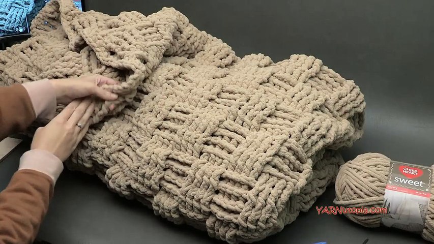 Crochet Tutorial: Chunky Basketweave Blanket