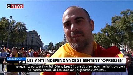 Catalogne: 350.000 et 950.000 personnes défilent à Barcelone pour manifester leur hostilité à l'indépendance de la régio
