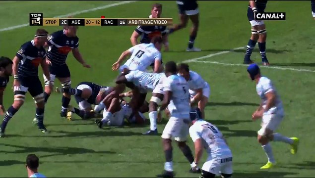 Agen v Racing Métro 67' raison de ne pas accorder cet essai