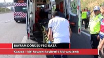 Bayram dönüşü feci kaza