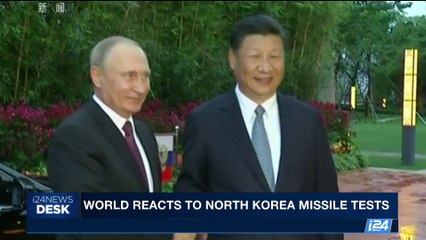 i24NEWS DESK | World reacts to North Korea missile tests | Monday, September 4th 2017