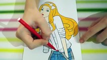 Para colorear para Niños páginas para los niños de Barbie Barbi colorear-dibujos animados