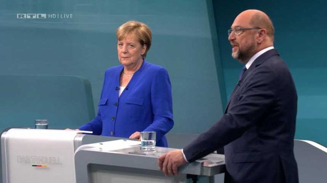 Angela Merkel sort gagnante du duel avec Martin Schulz