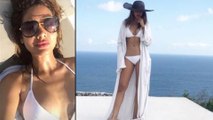 After Going Topless, Esha Gupta Wears A White Two Piece Bikini In Indonesia