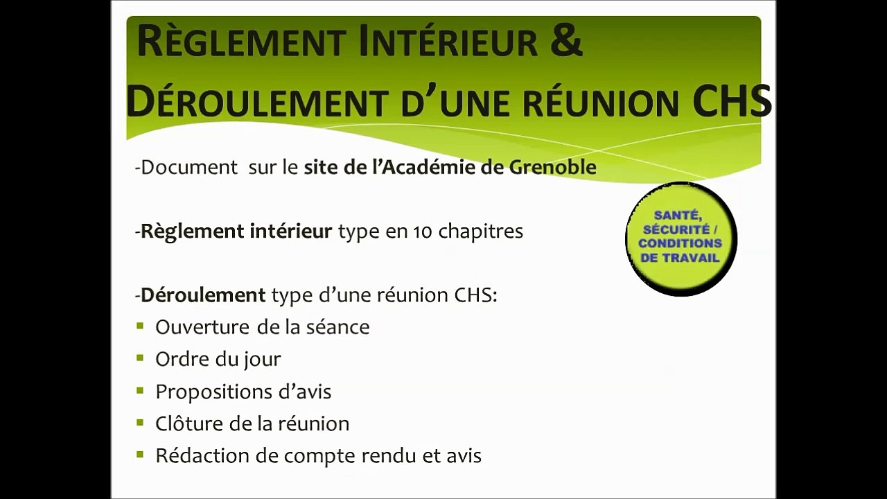 Mise en place du DUER par la CHS
