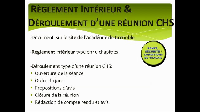 Mise en place du DUER par la CHS