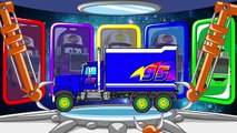 Gros autobus des voitures les couleurs éducatif pour enfants Apprendre super-héros vidéo avec Mcqueen 3d b