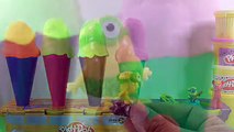 Les couleurs crème faire des œufs de la glace Apprendre domestiques porc jouer jouets Doh surprise surprise peppa lala pla