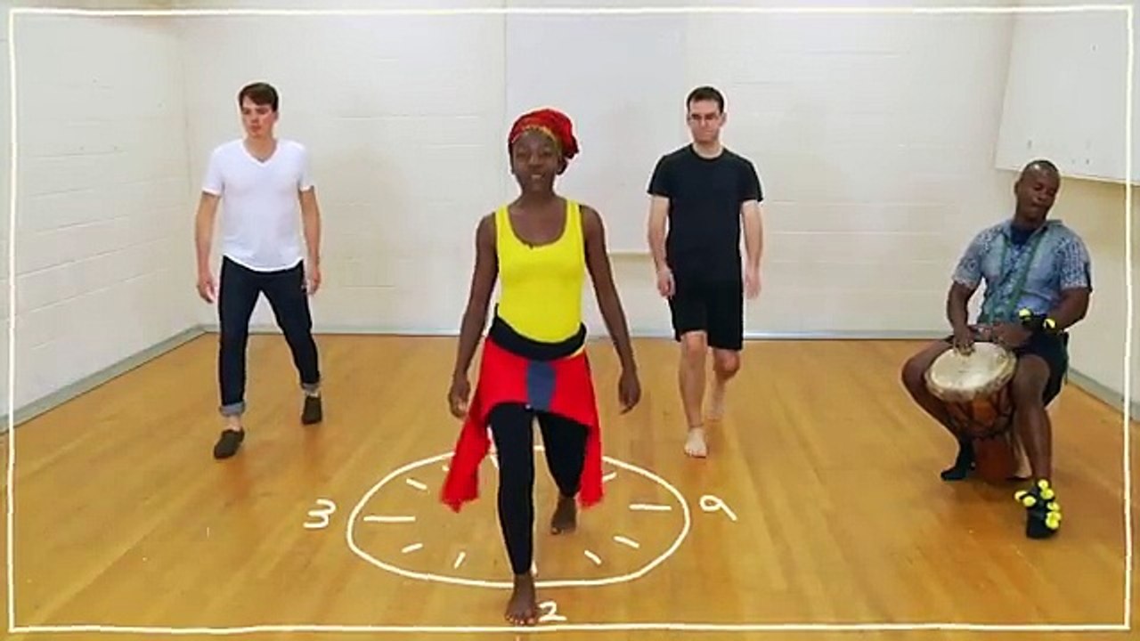 Five(ish) Minute Dance Lesson - African Dance By A Lady Dance Master__ Dancing on the Clock