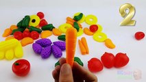 Aprender nombres de frutas y vegetales con juguete Niños aprendizaje frutas vegetales