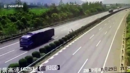 Teenage girl thrown out of car after crash on motorway