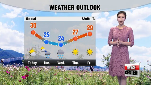 Rain on Jeju island tonight expects to spread nationwide tomorrow