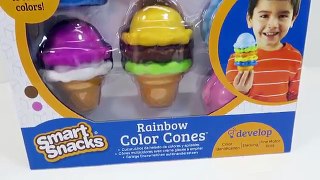 Spongieux des balles de la glace crème cônes Apprendre les couleurs pour enfants