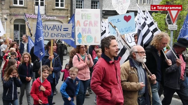 Guingamp. 180 manifestants à la sous-préfecture pour défendre Diwan