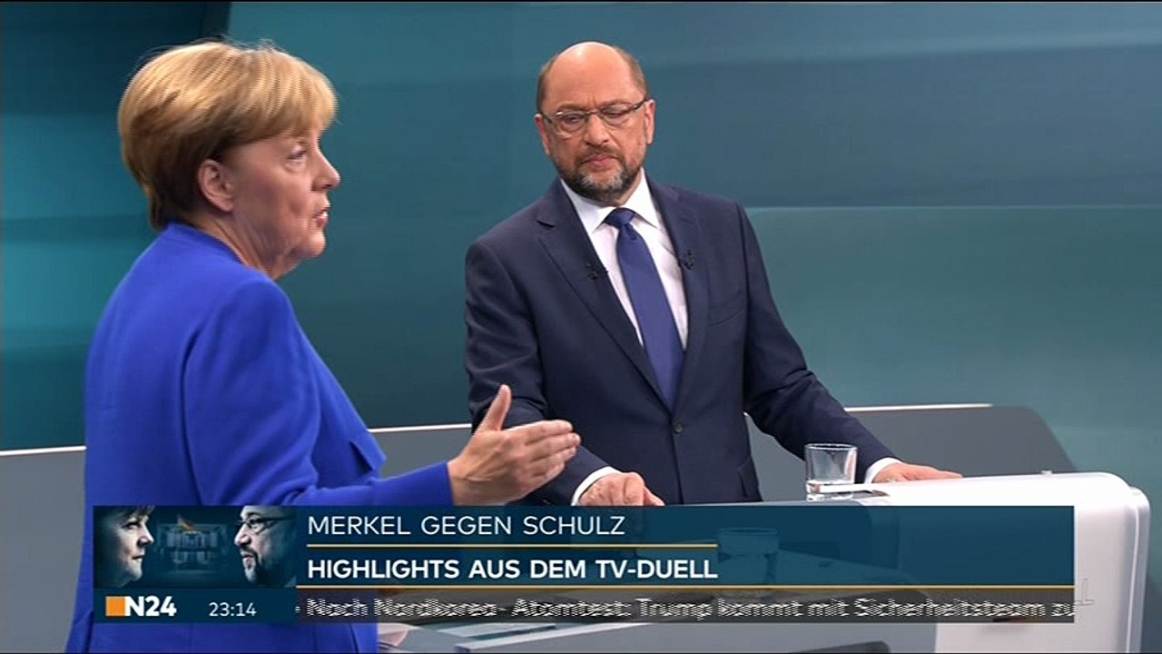 N24 Sondersendung Das TV-Duell Merkel-Schulz