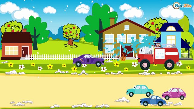 Мультфильм про Машинки - Пожарная станция, пожарная машина. Мультик для детей