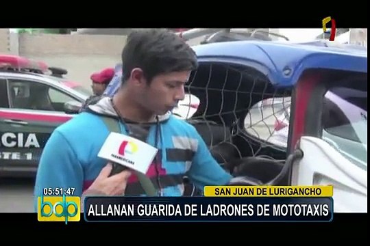 San Juan de Lurigancho: allanan guarida de ladrones de mototaxis