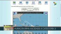 Huracán Irma ya es categoría 3; avanza en el Atlántico