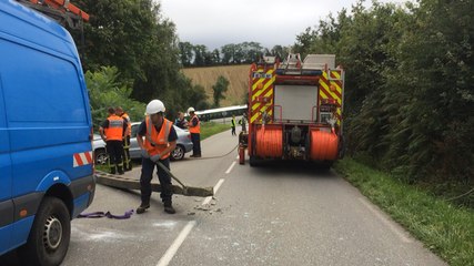 Un car en travers de la route du Juvénat : pas de blessé