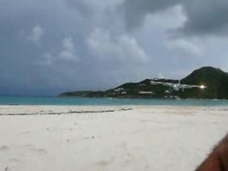 Atterrissage avion St Bart