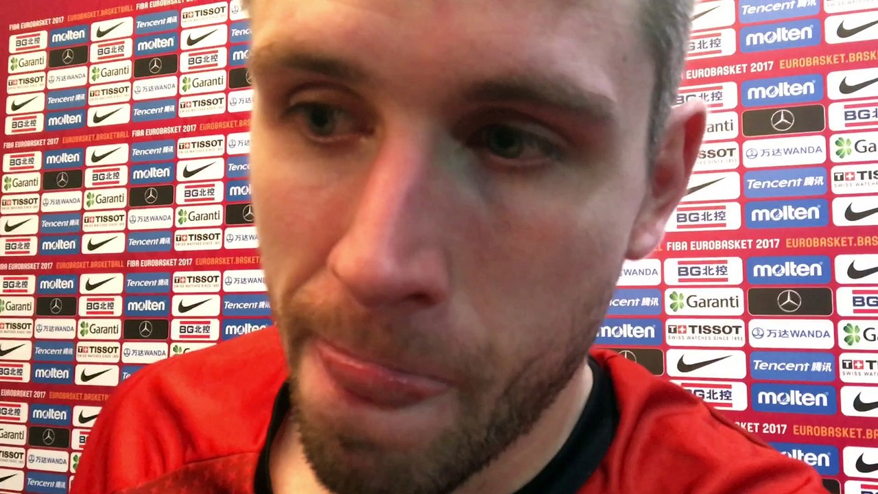 Réaction de Quentin Serron (Belgian Lions) après le match Belgique-Russie