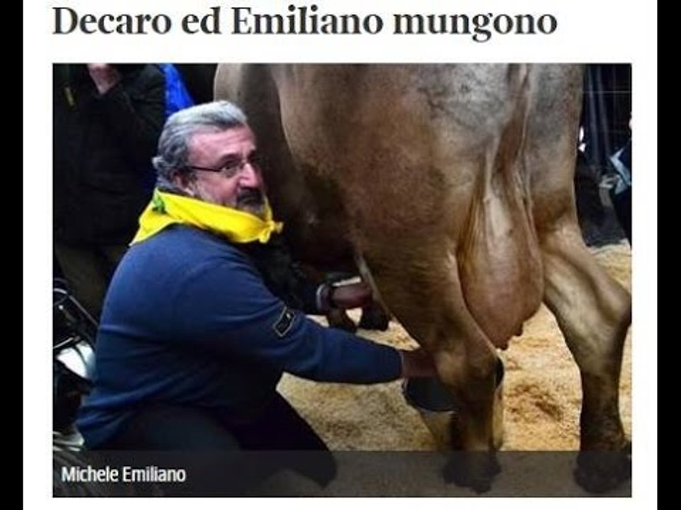 TG 06.02.15 Un giorno da allevatori, Decaro ed Emiliano a lezione di mungitura
