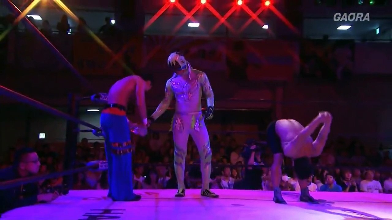 Gamma, Masaaki Mochizuki & Syachihoko BOY vs. Katsumi Takashima, Shun Skywalker & Yuki Yoshioka - Dragon Gate Scandal Gate (2017) - 5 Unit Survival Race - Day 4