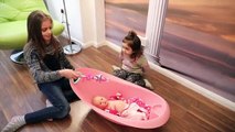 Silicona bebé muñeca chicle baño tiempo Aprender colores tubo