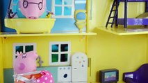 Para Peppa Pig juguetes de dibujos animados cerda preñada dar nacimiento niñas juegos en ruso