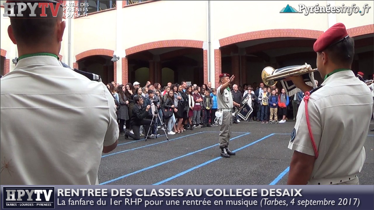 HPyTv Tarbes | La fanfare du 1er RHP au Collège Desaix (4 septembre 2017)