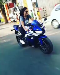 Girl riding superbikes in india CBR 600R