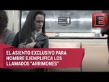 Asiento con pene pretende crear conciencia sobre acoso a mujeres en el Metro
