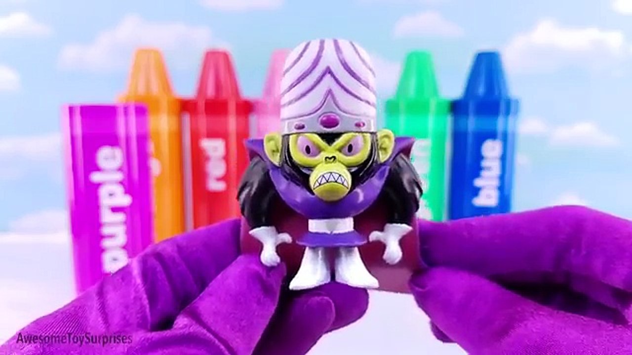 Powerpuff Girls Finger Family Nursery Rhymes Crayon Toy Surprises! Best Learn Colors Video