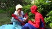 Frozen Elsa & Spiderman vs ZOMBIE ATTACK! w/ Maleficent Anna Hulk SuperHeroes IRL Episode 14