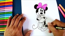 Cómo dibujar y colorear a MINNIE MOUSE | How to draw Minnie Mouse (Disney) - 2