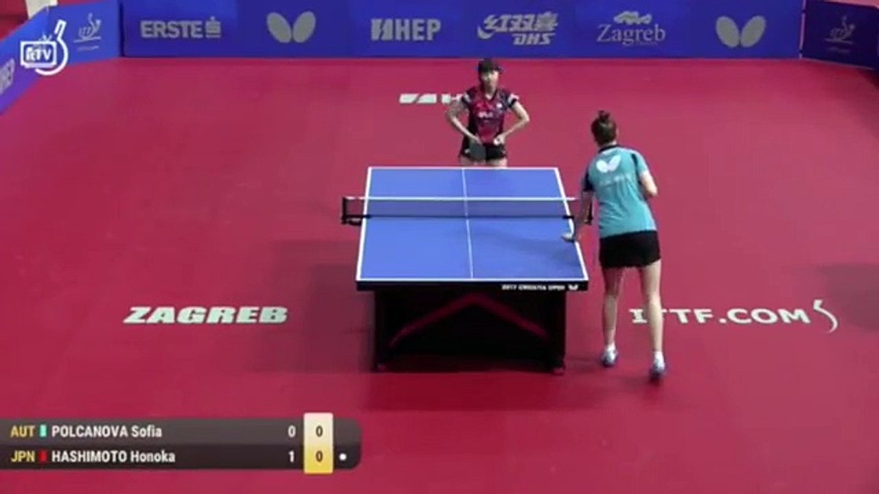 2017クロアチアOP 女子決勝　橋本帆乃香 vs POLCANOVA Sofia（オーストリア）