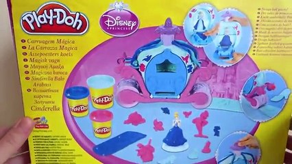 Play Doh Magical Carriage Disney Princess Cinderella | Play Doh Brillante con Glitter Carr