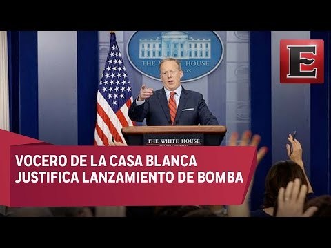 Bomba lanzada sobre Afganistán iba dirigida con ISIS: Vocero Casa Blanca