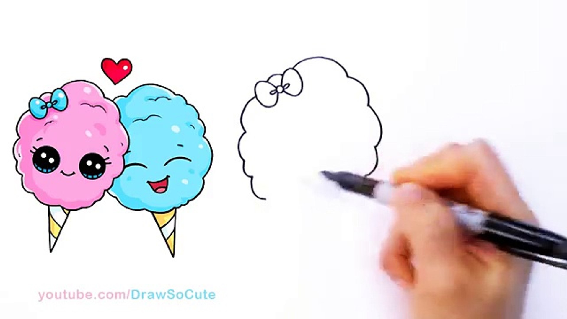 How to Draw Cotton Candy Easy