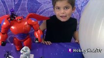 Gros des voitures Oeuf en volant géant tête héros Méga pâte à modeler Baymax surprise, 6 disney hobbykidstv