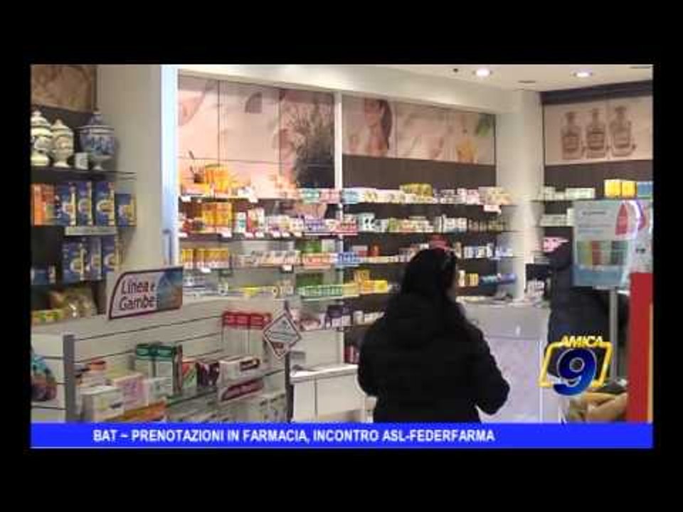 BAT | Prenotazioni in farmacia, incontro ASL-Federfarma