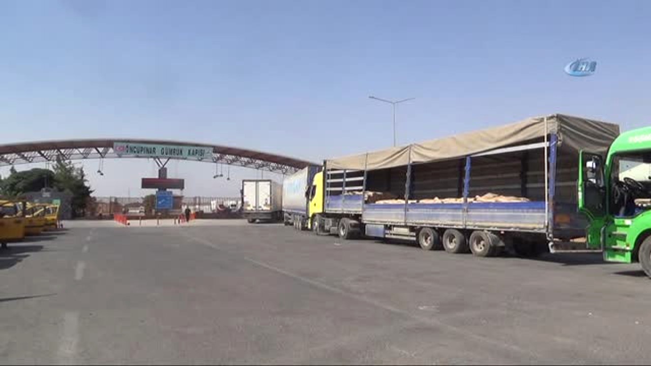 Bayram Sonrası Öncüpınar Sınır Kapısı'nda Tır Yoğunluğu