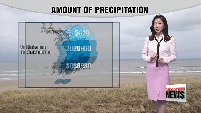 Rain will expand nationwide by tomorrow