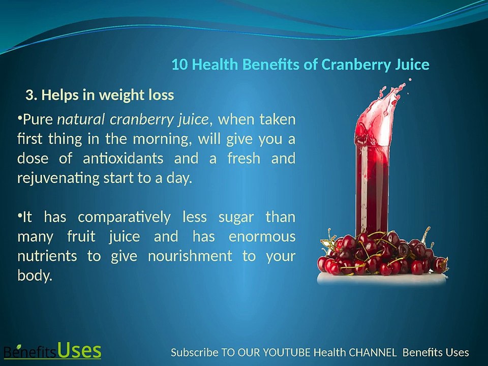 Health Benefits of Cranberry Juice