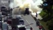 TEM Otoyolu Kavacık Mevkii'nde bir araçta yangın çıktı