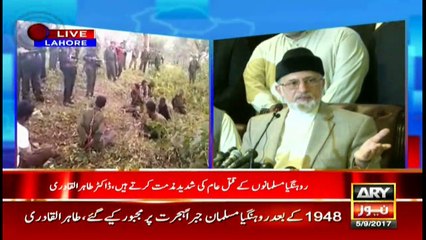 Dr Tahir-ul-Qadri talks to media