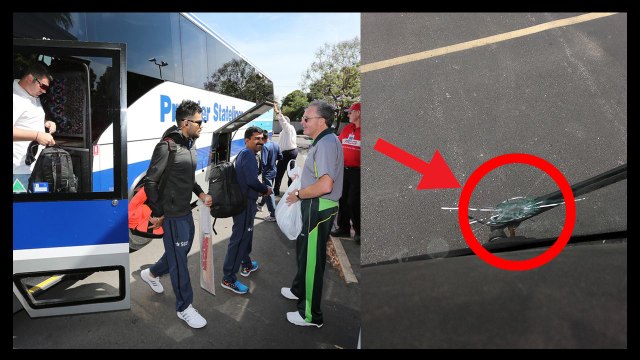 கிரிக்கெட் வீரர்கள் மீது கல் எறியப்பட்டதாக தகவல்-வீடியோ